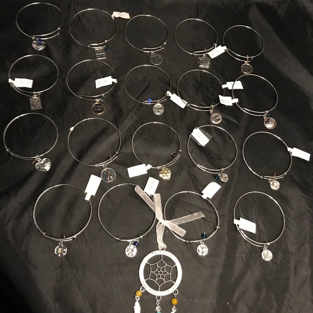 Lot of 19 Misc Charm Bracelets + 1 Dream Catcher (20 pieces total)